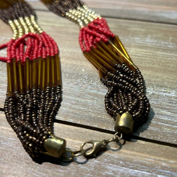 Long Ethnic Seed Necklace - Picture 3 of 4